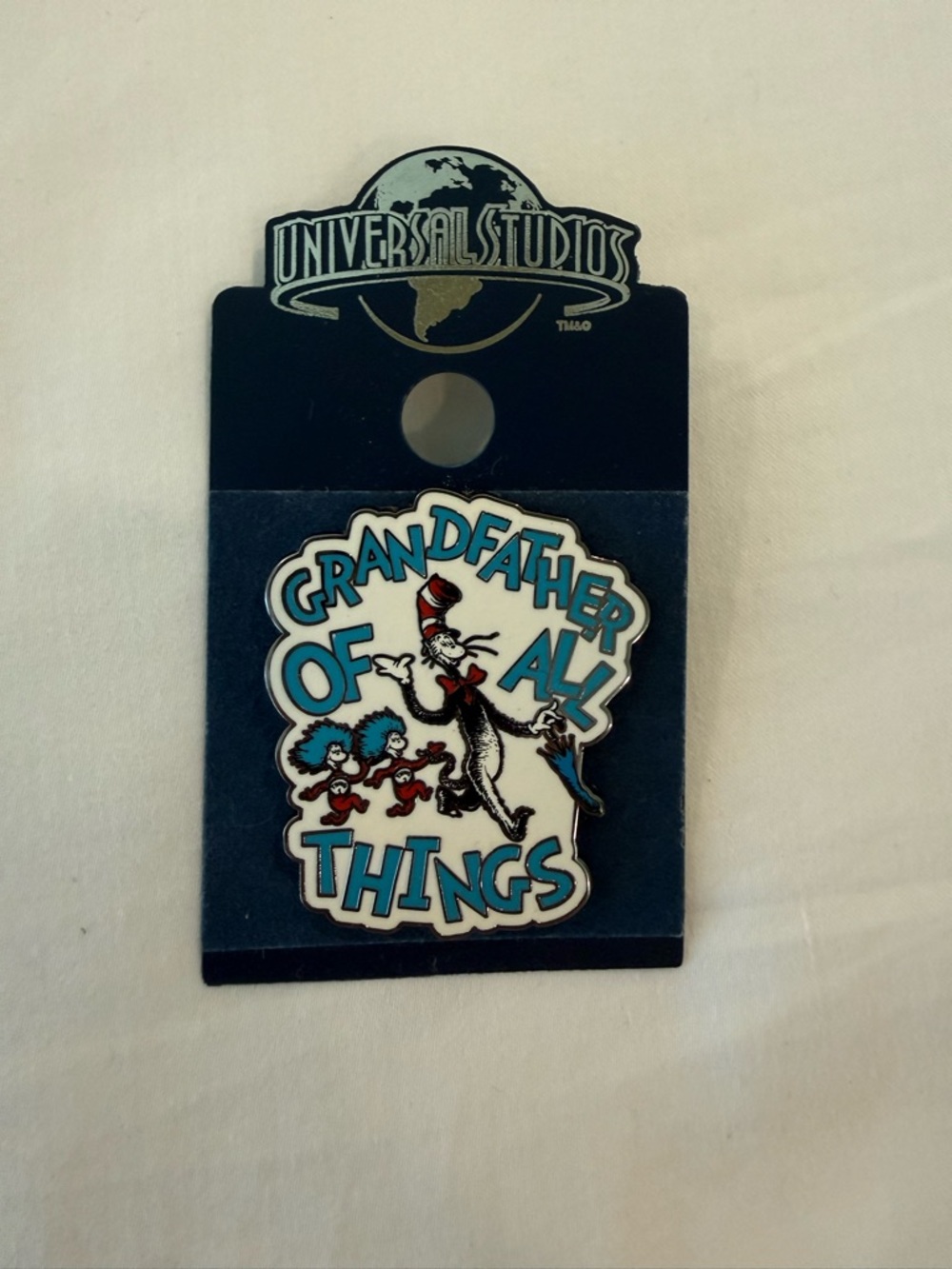 Universal Studios "Grandfather of All Things" Dr. Seuss Pin - Blue & White